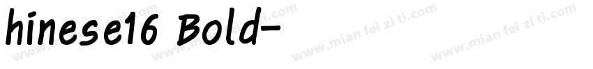 hinese16 Bold字体转换